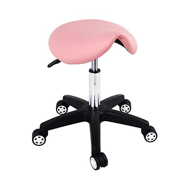 FURWOO Chaise Selle pour Atelier Tabouret Roulant Réglable avec Roues Chaise de Tatouage Chaise de Massage Tabouret de Boutiq