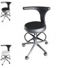 Floreo Polironeshop Medic Tabouret pour dentiste Tattoo Studio Centre médical Noir 