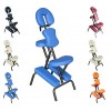 Polironeshop Pan Chaise ergonomique, multifonction pour massages, tatouage, esthéticienne Noir