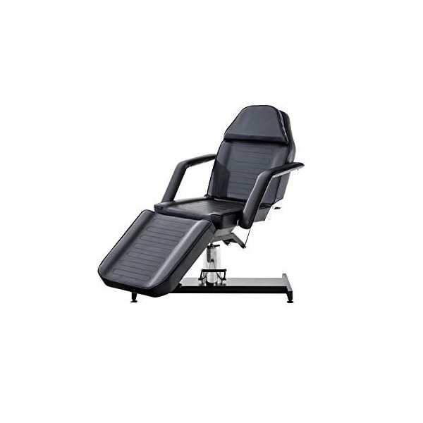 CLP Fauteuil De Massage Hydraulique V2 Similicuir I Hauteur Réglable en Continue Accoudoirs Amovibles Chaise Cosmétique Multi