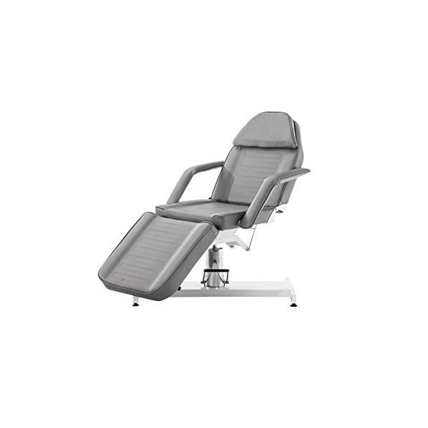 CLP Fauteuil De Massage Hydraulique V2 Similicuir I Hauteur Réglable en Continue Accoudoirs Amovibles Chaise Cosmétique Multi