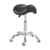 Antlu Tabouret à roulettes pour Clinique de Massage Spa Salon de Coupe Selle Tabouret à roulettes Hauteur réglable Noir 