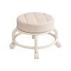 perfk Chaise pivotante à siège Rond à Rouleau Bas Repose-Pieds Robuste Petit Tabouret Roulant Rotatif à 360 ° Tabouret de péd