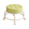 perfk Chaise pivotante à siège Rond à Rouleau Bas Repose-Pieds Robuste Petit Tabouret Roulant Rotatif à 360 ° Tabouret de péd