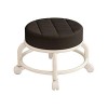 perfk Chaise pivotante à siège Rond à Rouleau Bas Repose-Pieds Robuste Petit Tabouret Roulant Rotatif à 360 ° Tabouret de péd