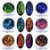 Coffret de 6 bocaux de paillettes iridescentes Caméléon Dark Chameleon 