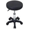 FURWOO Tabouret Roulant Rond Tabouret réglable en Hauteur avec Roues pour Massage Spa Salon Blanc 