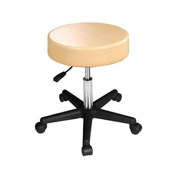 Master Massage Non-Costco Tabouret de travail pivotant à roulettes Crème