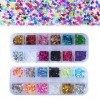 24 boîtes Star Paillettes Maquillage Glitter, Kalolary 3D flocons holographiques paillettes pour Visage, Corps, Ongles, Cheve