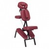 TAOline Vital paquet - chaise de massage et de thérapie couleur bordeaux, avec sac de transport et coussin sternal