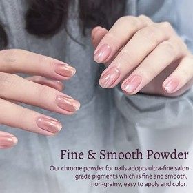 6 Couleurs Poudre Chrome Ongle Poudre Ongle Nail Art Chrome Powder Nail Poudre Holographique Ongle Poudre Ongle Effet Perle P