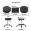 EasyLife Professional Swivel Rolling Stool Adjustable Height Hydraulic Stool with Wheels for Clinic Dentist Spa Massage Salon