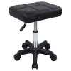 FURWOO Tabouret à Rouleaux rectangulaires avec Hauteur de Roue réglable Tabouret à Rouleaux pour Massage Spa Salon Noir