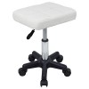 FURWOO Tabouret à Rouleaux rectangulaires avec Hauteur de Roue réglable Tabouret à Rouleaux pour Massage Spa Salon Noir