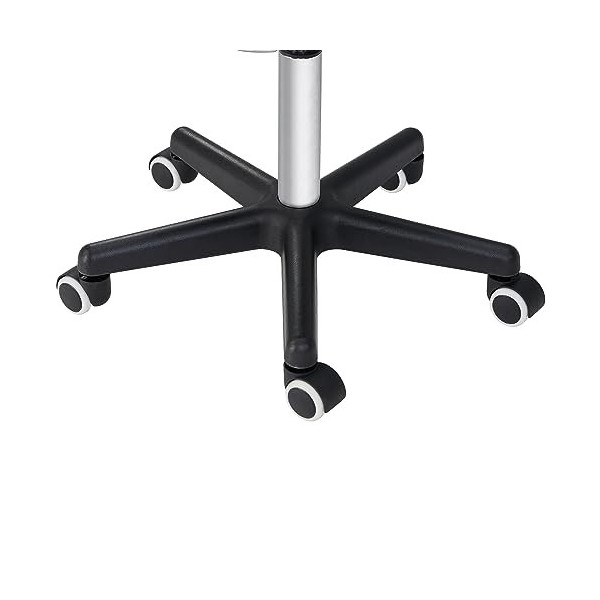 Master Massage Tabouret de luxe à roulettes avec barre dappui Noir 1 pièce