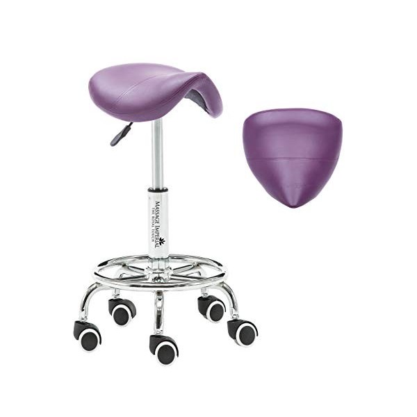 MASSAGE IMPERIAL® Istool Tabouret De Massage Pivotant en Forme De Selle - Siège De Beauté Et De Massage avec Repose-Pieds - H