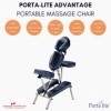 Porta-lite Advantage Chaise de massage : léger et facile à transporter, style professionnel avec amovible Pad Sternale [Noir]