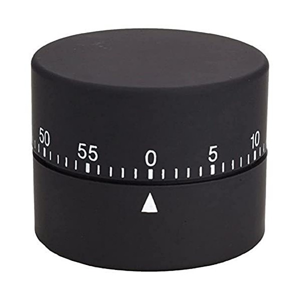 Efalock Minuteur mécanique Rond Noir, 8x8x6cm