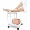 Elitzia Chariot portable pour salon de beauté ou de bain de pieds pour repose-pieds pédicure, manucure, table de massage, fou