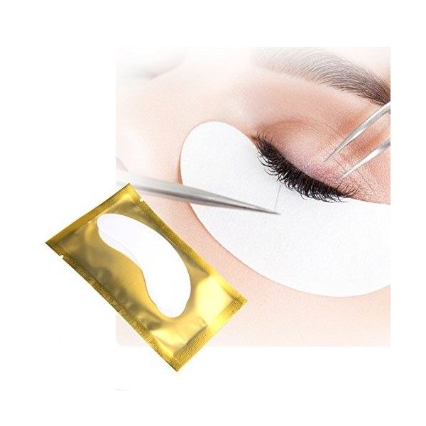 50 Paire Patchs Pour Extensions de Cils Gel Patch de Cils Gel Patch Non Pelucheux Gel Yeux Patchs Cils Pad Eye Masque Beauté 