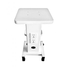 Futchoy Chariot de Beauté avec Socket Chariot Commode Roulant avec Plateau pour Salon de Beauté, Salon de Coiffure, Blanc