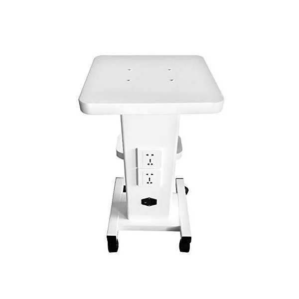 Futchoy Chariot de Beauté avec Socket Chariot Commode Roulant avec Plateau pour Salon de Beauté, Salon de Coiffure, Blanc