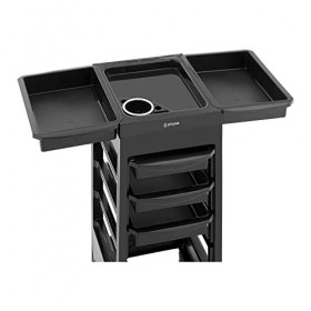 physa PHYSA-RR-12 Charriot pour salon de coiffure Coiffeuse Esthétique Plateau&nbsp;: 495&nbsp;x&nbsp;284&nbsp;mm, 5&nbsp;tiroirs, Capacité de charge