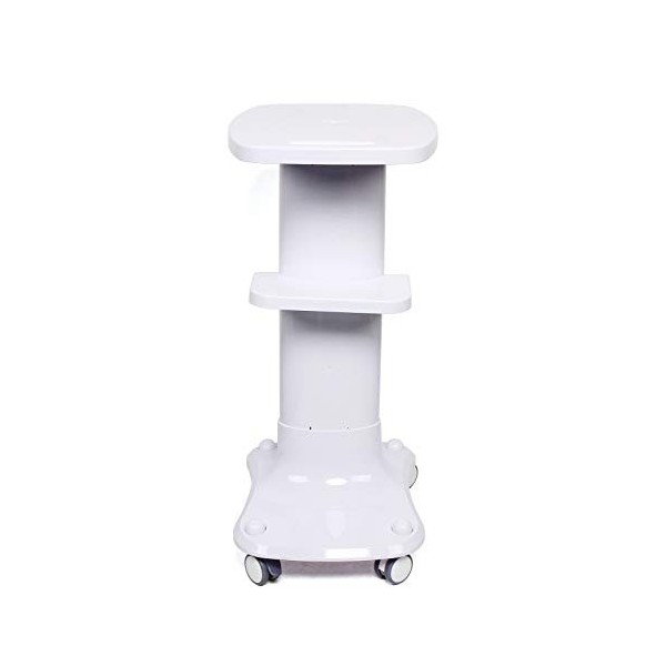 Beauty Salon Chariot de travail portable en ABS pour instruments de collecte Blanc