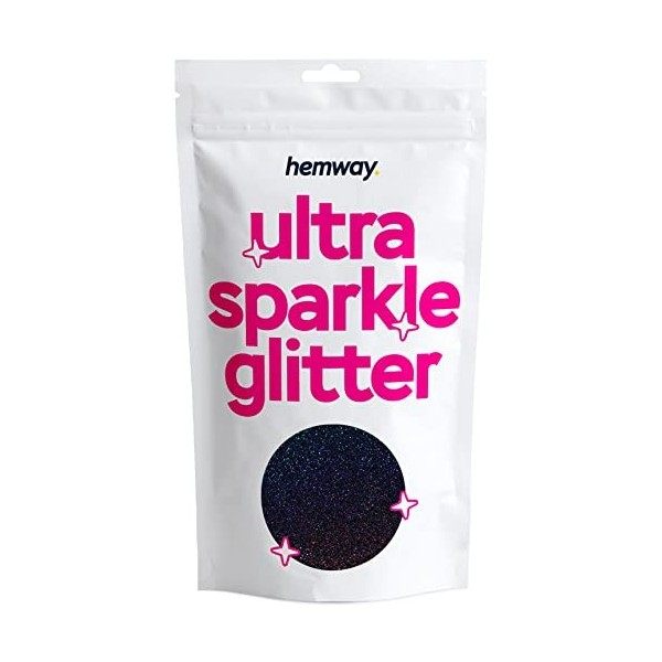 Hemway Ultra Étincelle Black Glitter Holographic 100 g / 0,35 oz multi-usages résine époxy Arts & Crafts cosmétiques Safe cor