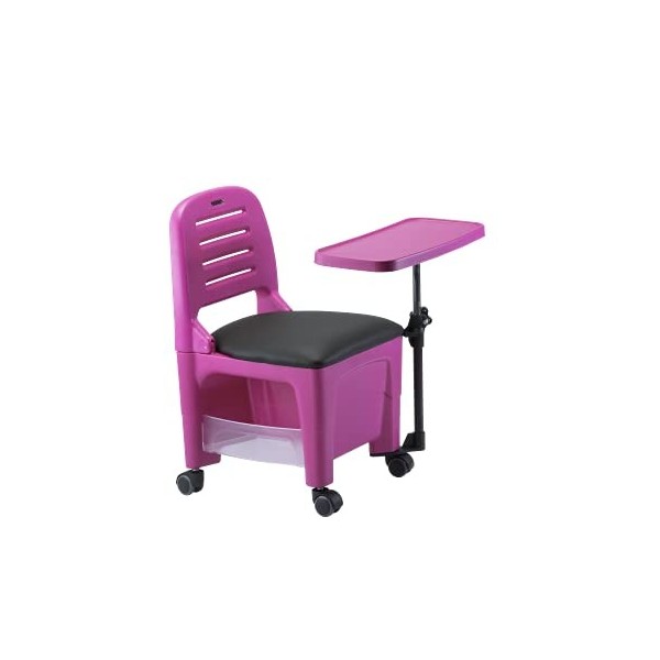 DOMPEL Chariot Chaise de Manucure avec Roues Bari - Table/Chariot avec Tiroirs - Coiffeur, Beauté, SPA - Made IN Brésil - Noi