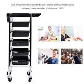 Plateau de Coiffure Multifonctionnel, Chariot de Coiffure de Salon Salon de Coiffure, Chariot de Coiffure 5 tiroirs Outils de