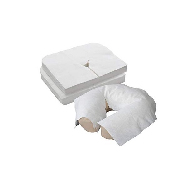 déliktess® - 100 Housses protège têtière jetable pour table de massage - Spunlace - coupe Y