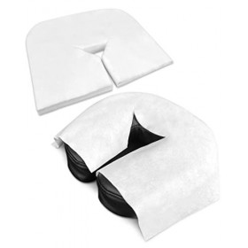 Zen 100x Protège-têtière en papier jetable pour lits de massage - chiffons pour fente nasale - accessoires de massage - couss