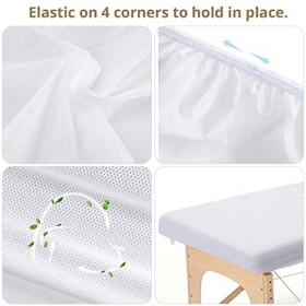 Noverlife Lot de 25 draps jetables pour table de massage, housses de lit de spa, housse de protection en tissu non tissé resp