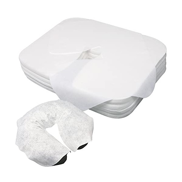 Xiaozhifu 100 Pièces Têtière Table de Massage, 36 x 27 cm Serviettes Jetables pour Fente Nasale pour Tables de Massage Convie