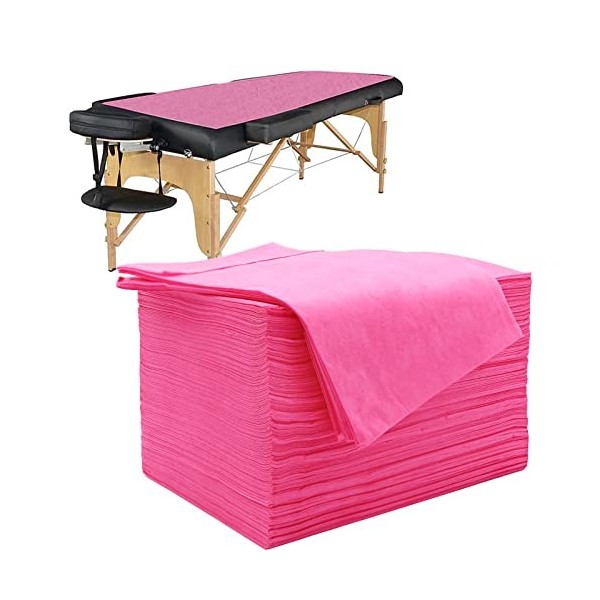 Luriseminger Lot de 100 Draps Jetables, Draps de Lit Jetables Tissu Non-tissé Draps de Massage pour Massage, SPA, Tatouage, L