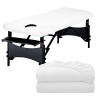 Lot de 2 Housse Table Massage Lavables, Eqivei drap housse table de massage Imperméables, Résistantes à lhuile Housses de Pr