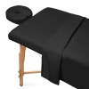 Saloniture Parure de lit 3 pièces en microfibre pour table de massage Housse de lit facial de qualité supérieure Comprend dra