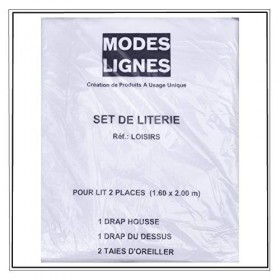 Modes Lignes - Set de Draps Jetables lit 2 Personnes en 160
