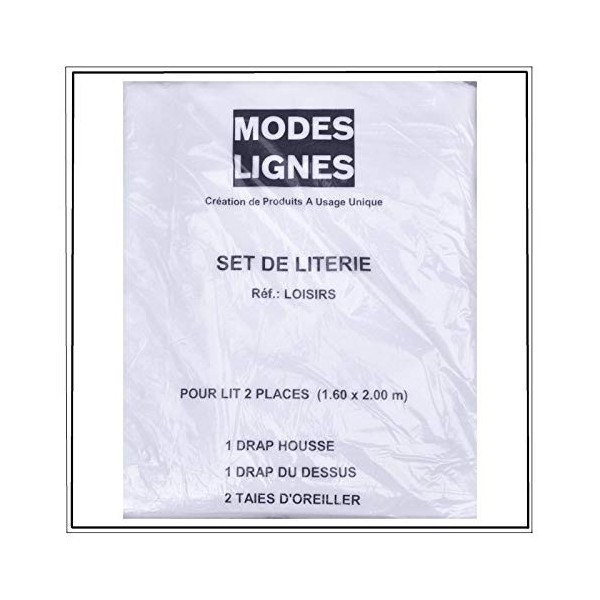 Modes Lignes - Set de Draps Jetables lit 2 Personnes en 160