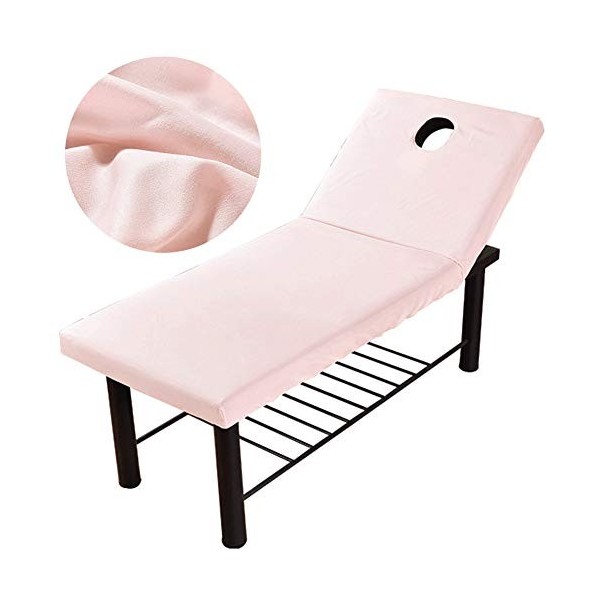 Yzki Massage Lit Feuille, Beauté Massage Spa Canapé Housse avec Visage Trou, Élastique Cordon Bord Complète Drapé Professionn