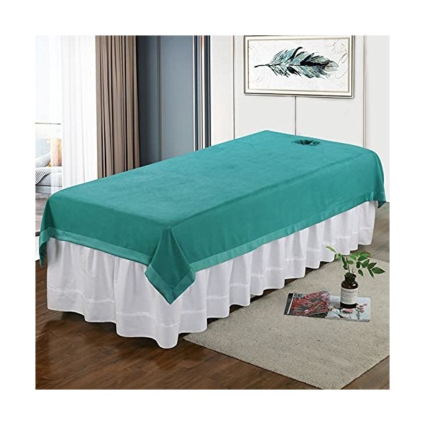 Étanche Drap Housse pour Table De Massage Couleur Pure Housse De Table De Massage avec Visage Trou Drap De Lit Housse Spa Mas