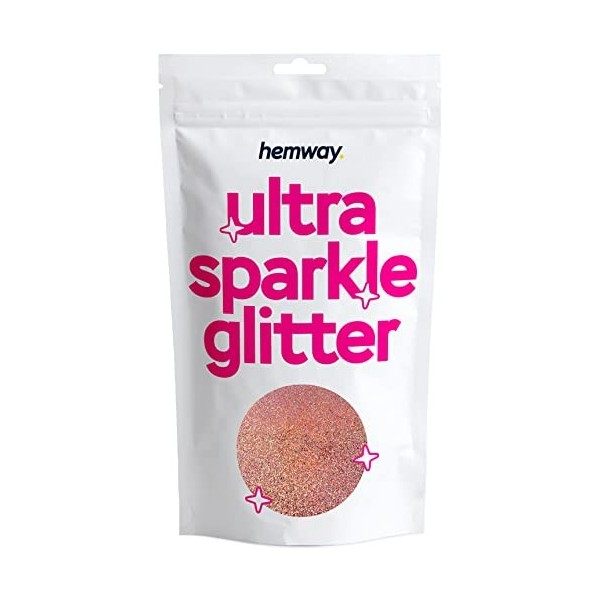 Hemway Ultra Étincelle Glitter Rose dor Holographic 100 g / 0,35 oz multi-usages résine époxy Arts & Crafts cosmétiques Safe