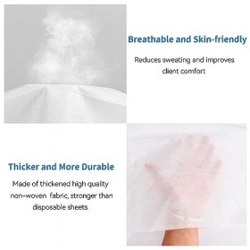 INNOVIO Lot de 100 draps jetables, 80 x 180 cm, pour table de massage, drap de lit de massage, drap de lit jetable, tissu non