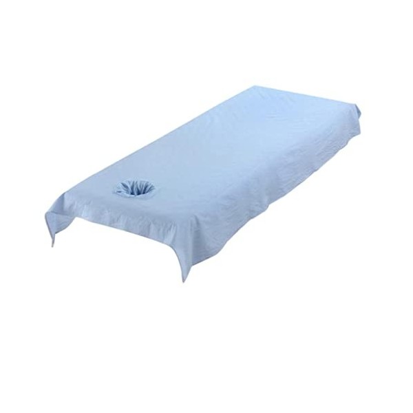 perfk Drap-housse Lavable pour Lit de Table de Massage Dacupuncture avec Trou de Respiration, Gris