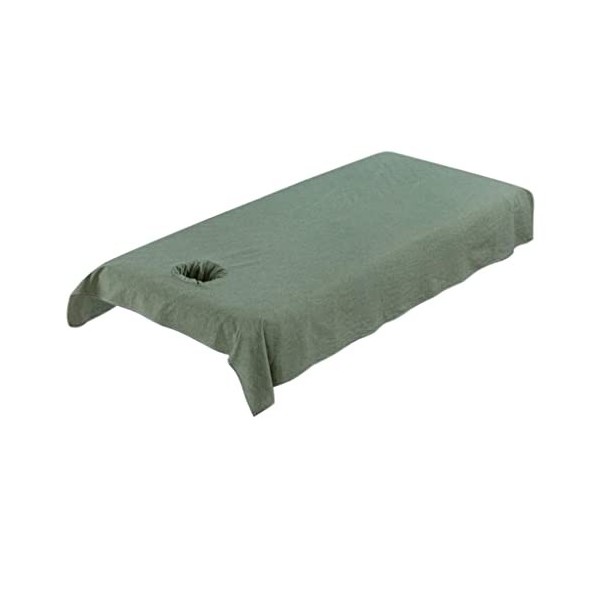 perfk Drap-housse Lavable pour Lit de Table de Massage Dacupuncture avec Trou de Respiration, Gris