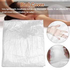 Kisbeibi Lot de 100 draps de lit jetables pour table de massage imperméable pour épilation à la cire, soins du corps
