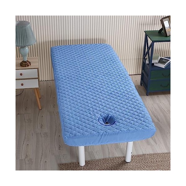 Highdi Housse Table de Massage avec Trou pour Le Visage, Doux Elastique, Table de Massage Drap-Housse Lavable Réutilisables p