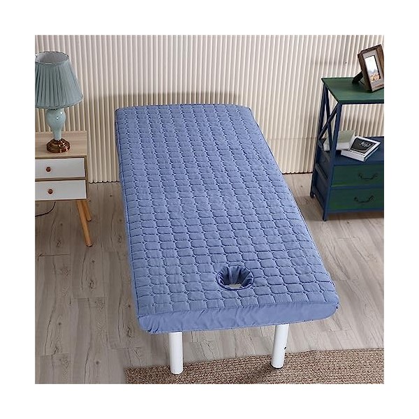 Highdi Housse Table de Massage avec Trou pour Le Visage, Doux Elastique, Table de Massage Drap-Housse Lavable Réutilisables p