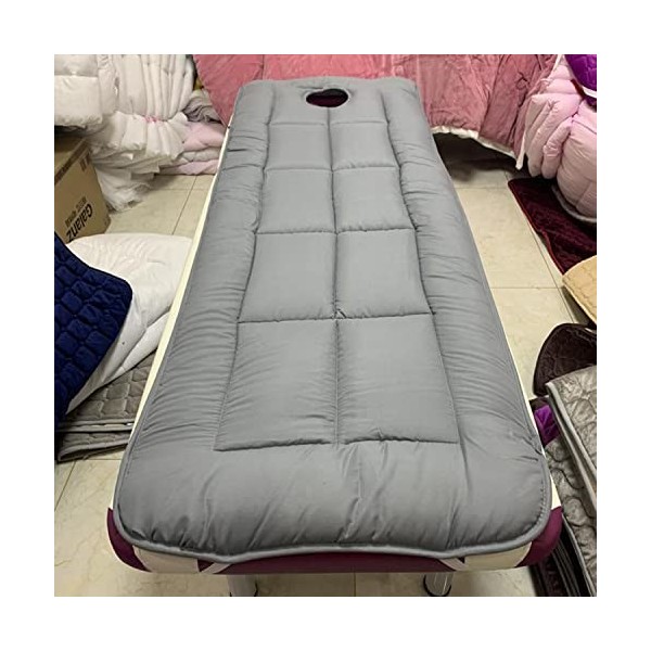 KKCD Surmatelas De Lit Anti-Dérapant avec Tête Carrée Surmatelas pour Table De Massage avec/sans Trou Daération Protecteur D